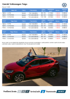 VW Taigo - cennik 01-2025 